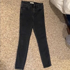 Madewell 10 inch high riser jeans.